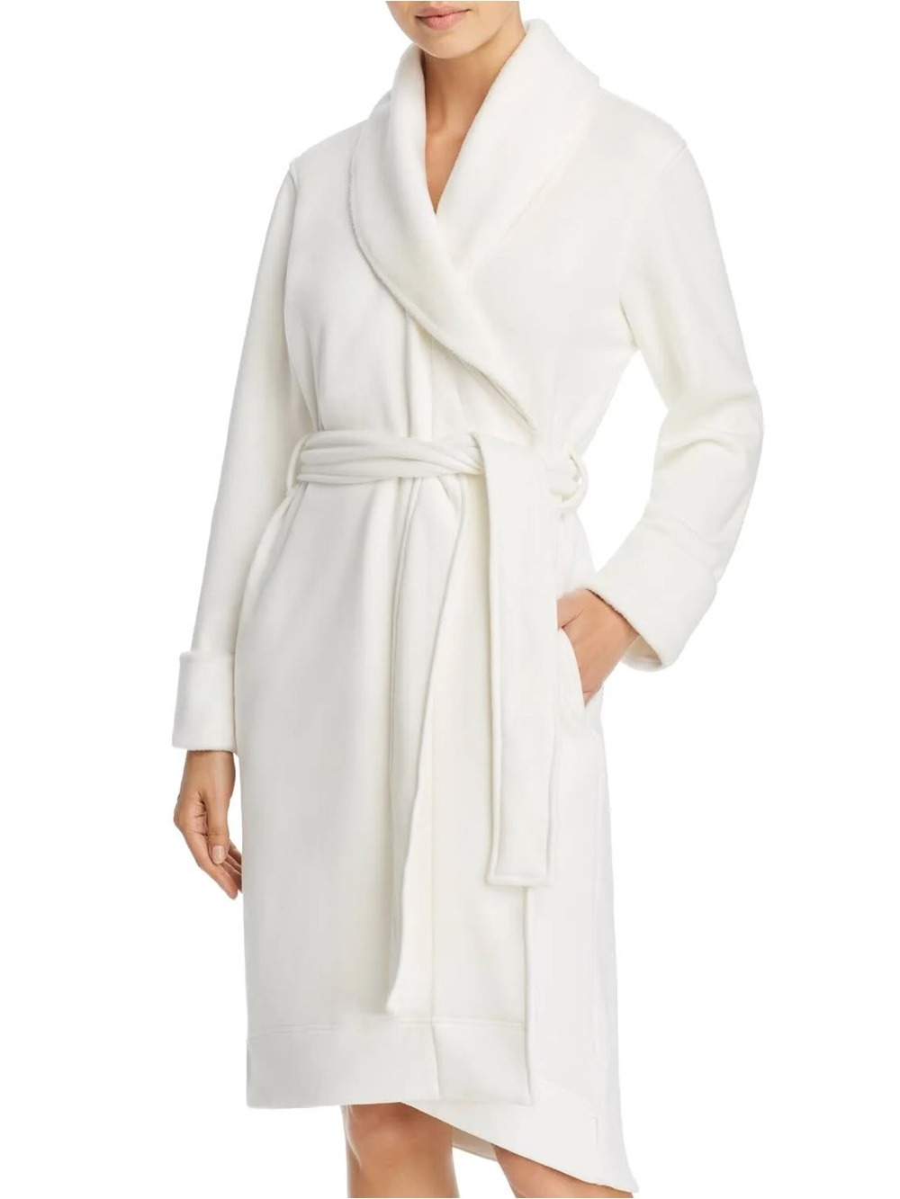 UGG Duffield II Soft Fleece Collar Bathrobe Robe Spa Cream Size Large Soft